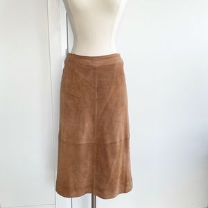 Ann Taylor | Tan Suede Skirt